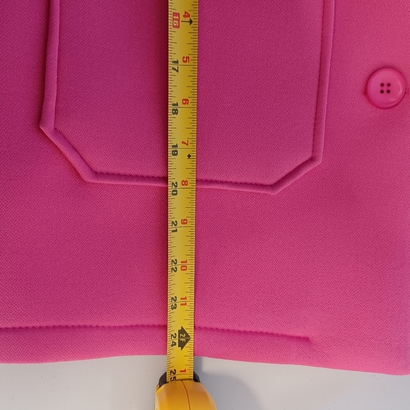 Margot Paris Hot Pink Sz M Button Down Front Jacket - Picture 11 of 12